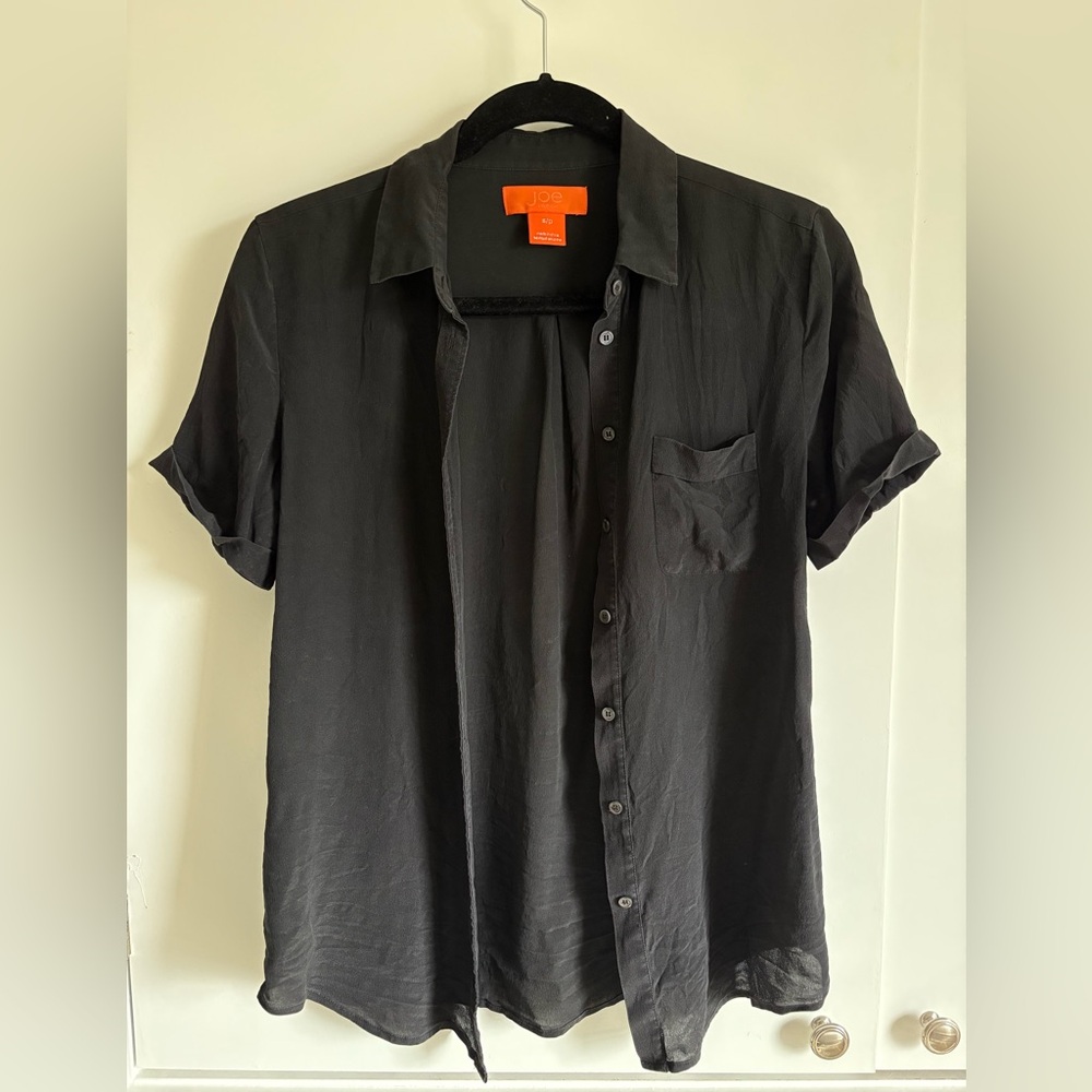 Joe Fresh Black Button Up Blouse